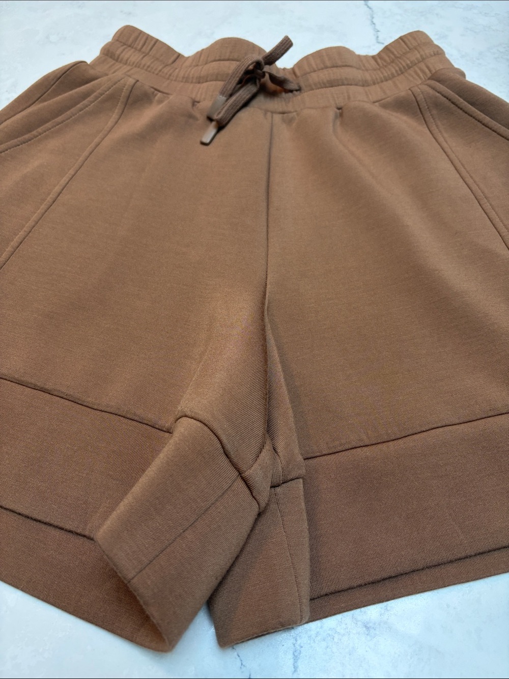 Varley Brown women’s Drawstring Sweat Shorts